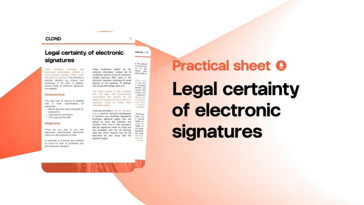 legal certainty of electronic signature