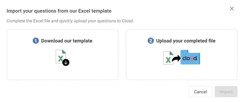 import questions template