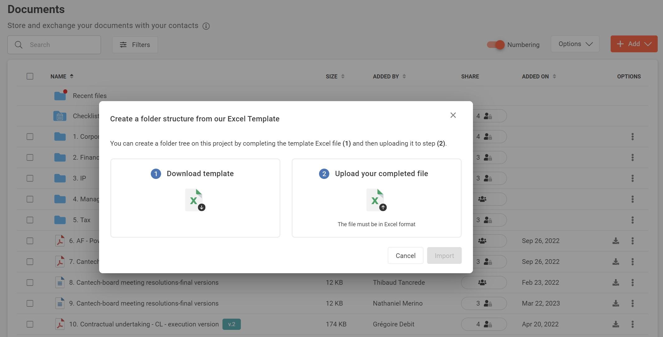 import folder strucutre closd platform