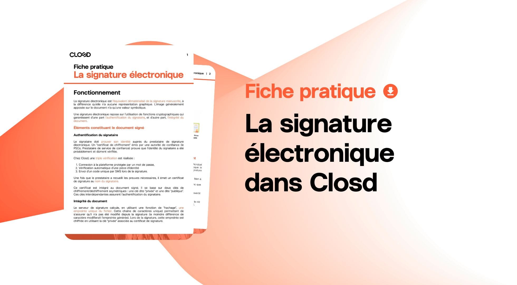 la signature électronique dans Closd