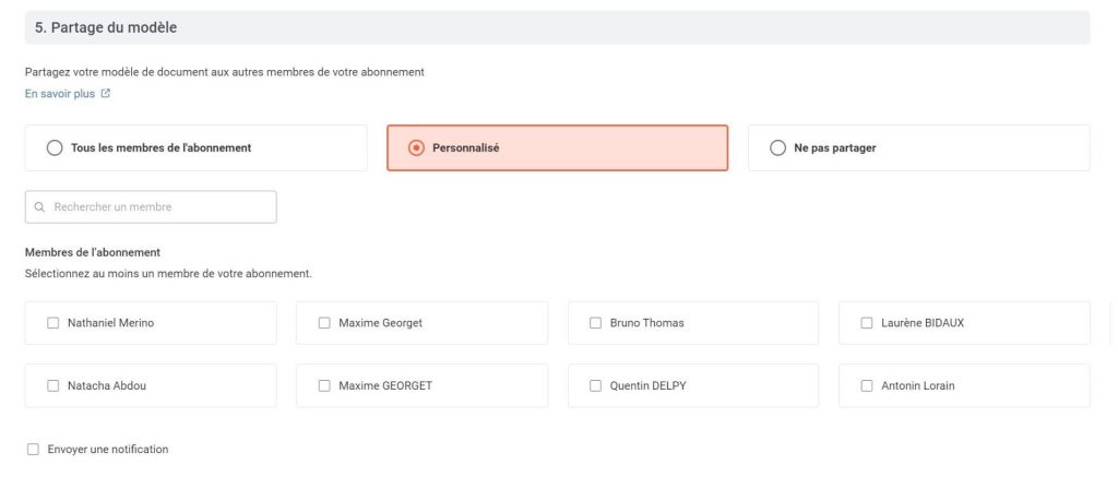 modèles de documents paramètres