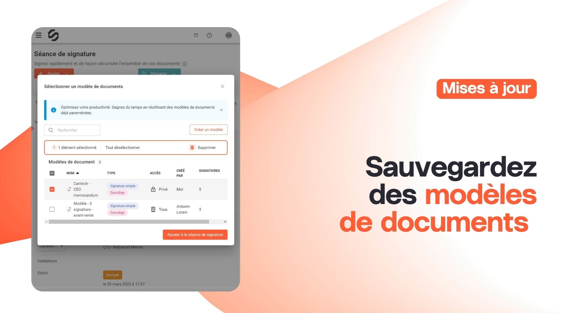 modeles de document fonctionnalité closd